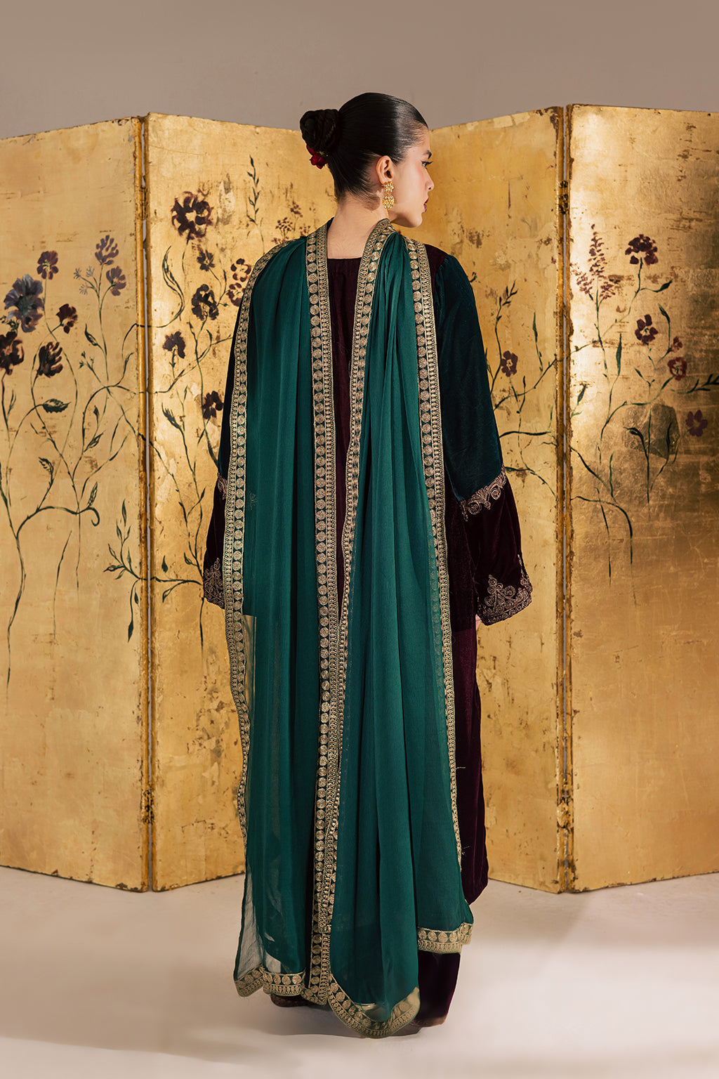 Vanya | Velvet Muse | KV-58 - Formal Dress - available at Maria Faisal in UK and USA.