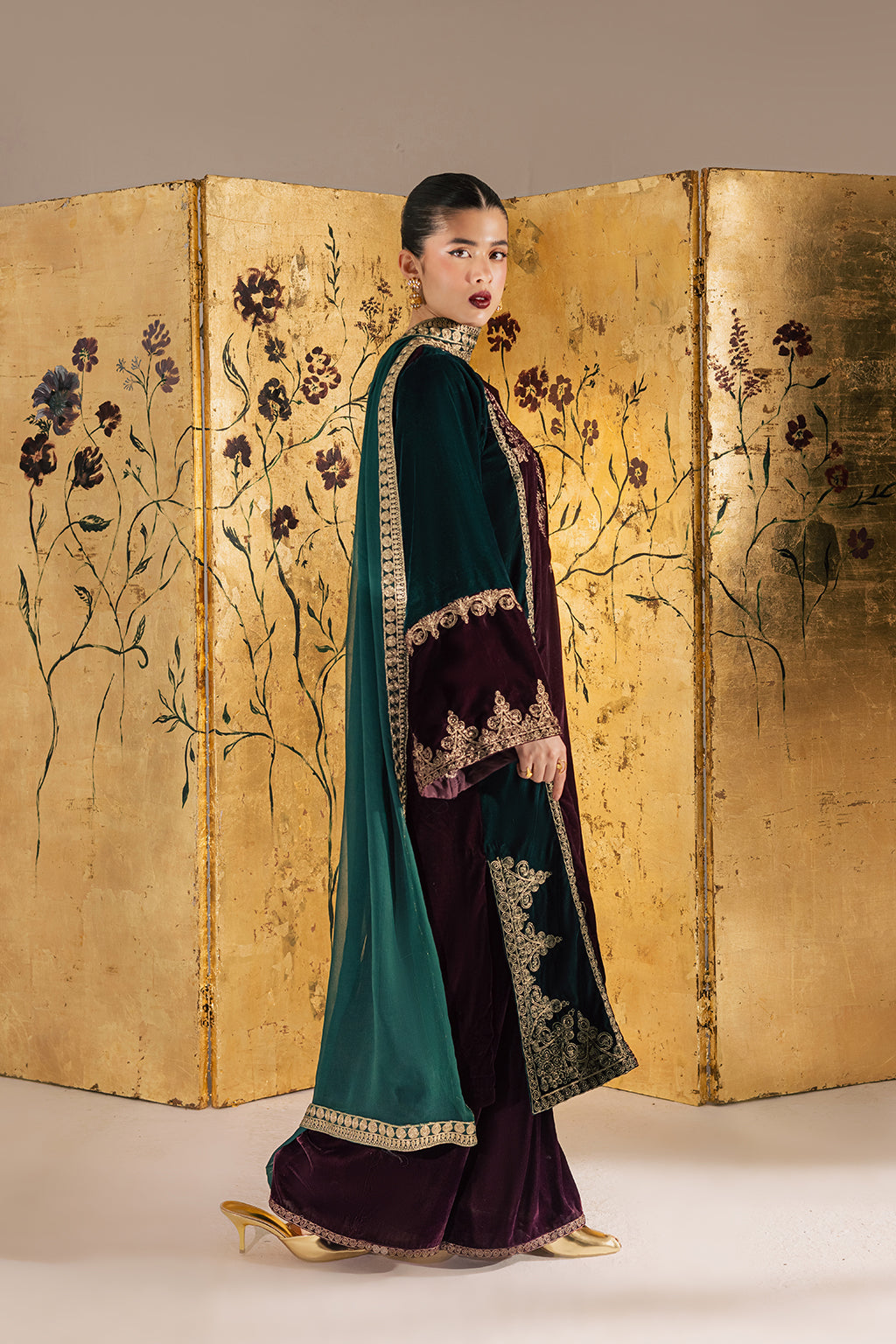 Vanya | Velvet Muse | KV-58 - Formal Dress - available at Maria Faisal in UK and USA.