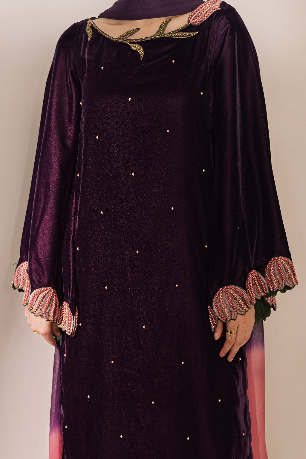 Vanya | Velvet Muse | KV-59 - Formal Dress - available at Maria Faisal in UK and USA.