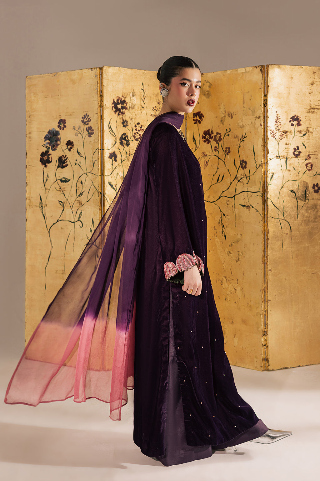 Vanya | Velvet Muse | KV-59 - Formal Dress - available at Maria Faisal in UK and USA.