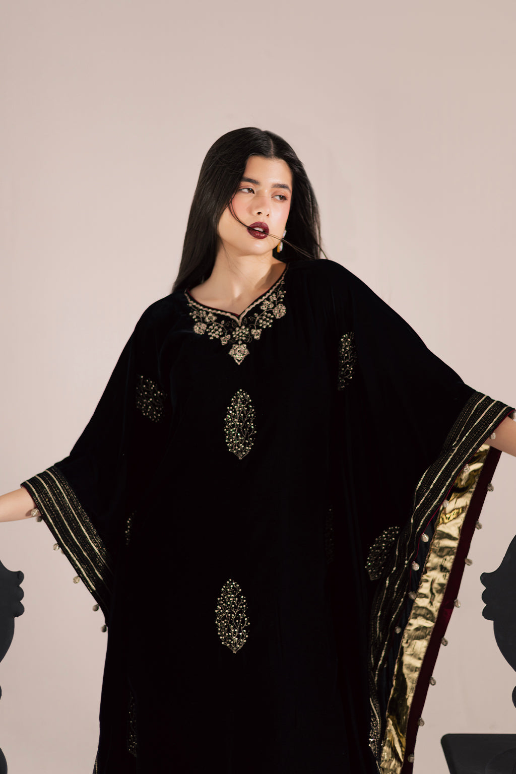 Vanya | Velvet Muse | KV-60 - Formal Dress - available at Maria Faisal in UK and USA.