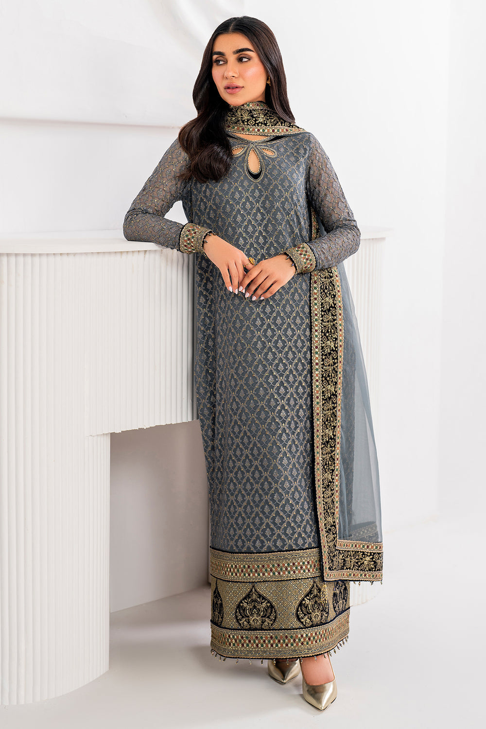 Jazmin | Formals Collection | CHIFFON UC-3058 - Ladies Clothes - Maria Faisal