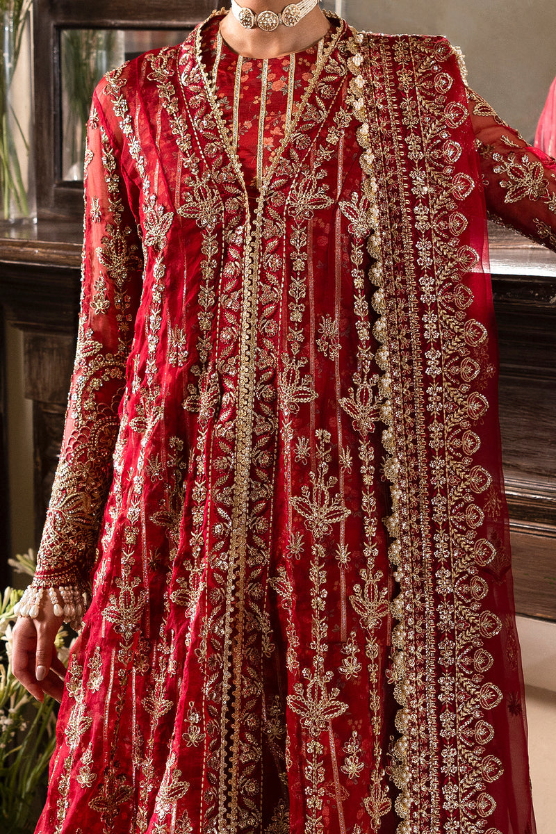 Afrozeh | Dastangoi 25 | Tearose - Wedding Dress - available at Maria Faisal in UK and USA.