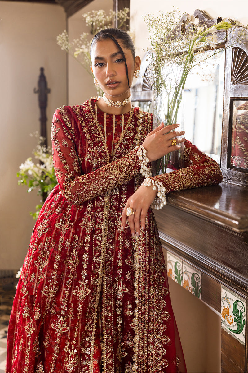 Afrozeh | Dastangoi 25 | Tearose - Wedding Dress - available at Maria Faisal in UK and USA.