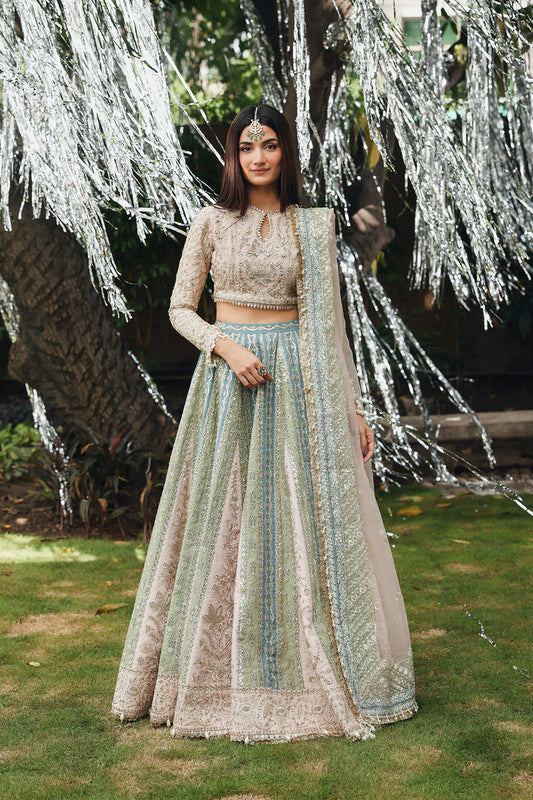 Afrozeh | Dastangoi 25 | Petalhour - Wedding Dress - available at Maria Faisal in UK and USA.