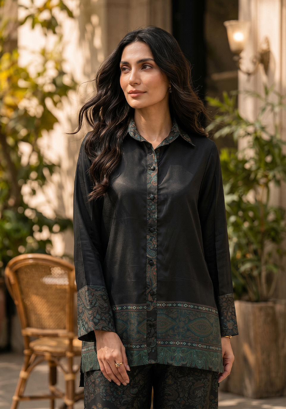 Zarqash | Silk Edit 26 | VERDANT REVERIE - Luxury Dress - available at Maria Faisal in UK and USA.