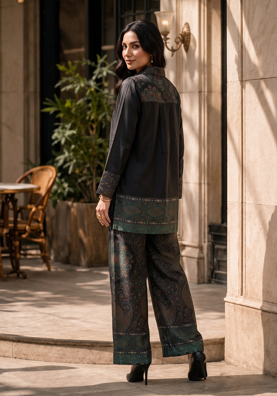 Zarqash | Silk Edit 26 | VERDANT REVERIE - Luxury Dress - available at Maria Faisal in UK and USA.