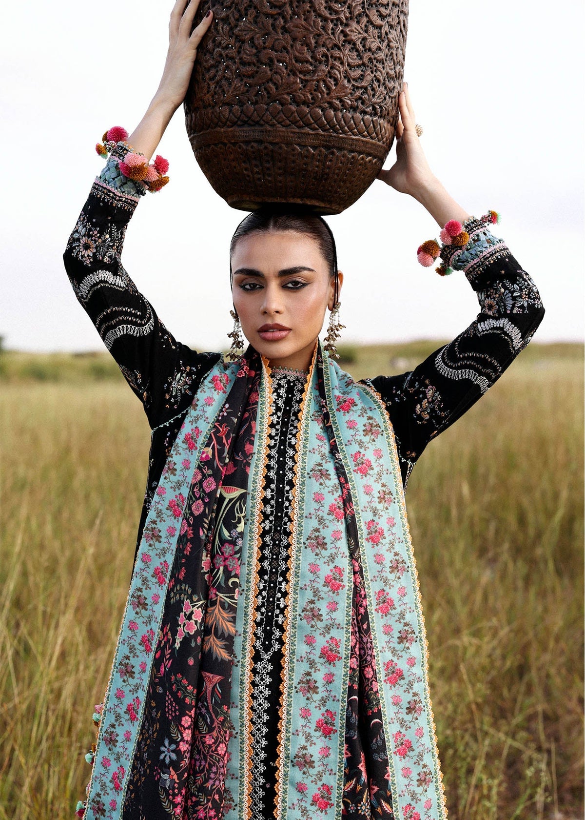 Hussain Rehar | Khaddar 25 | Malika - Casual Dress - available at Maria Faisal in UK and USA.