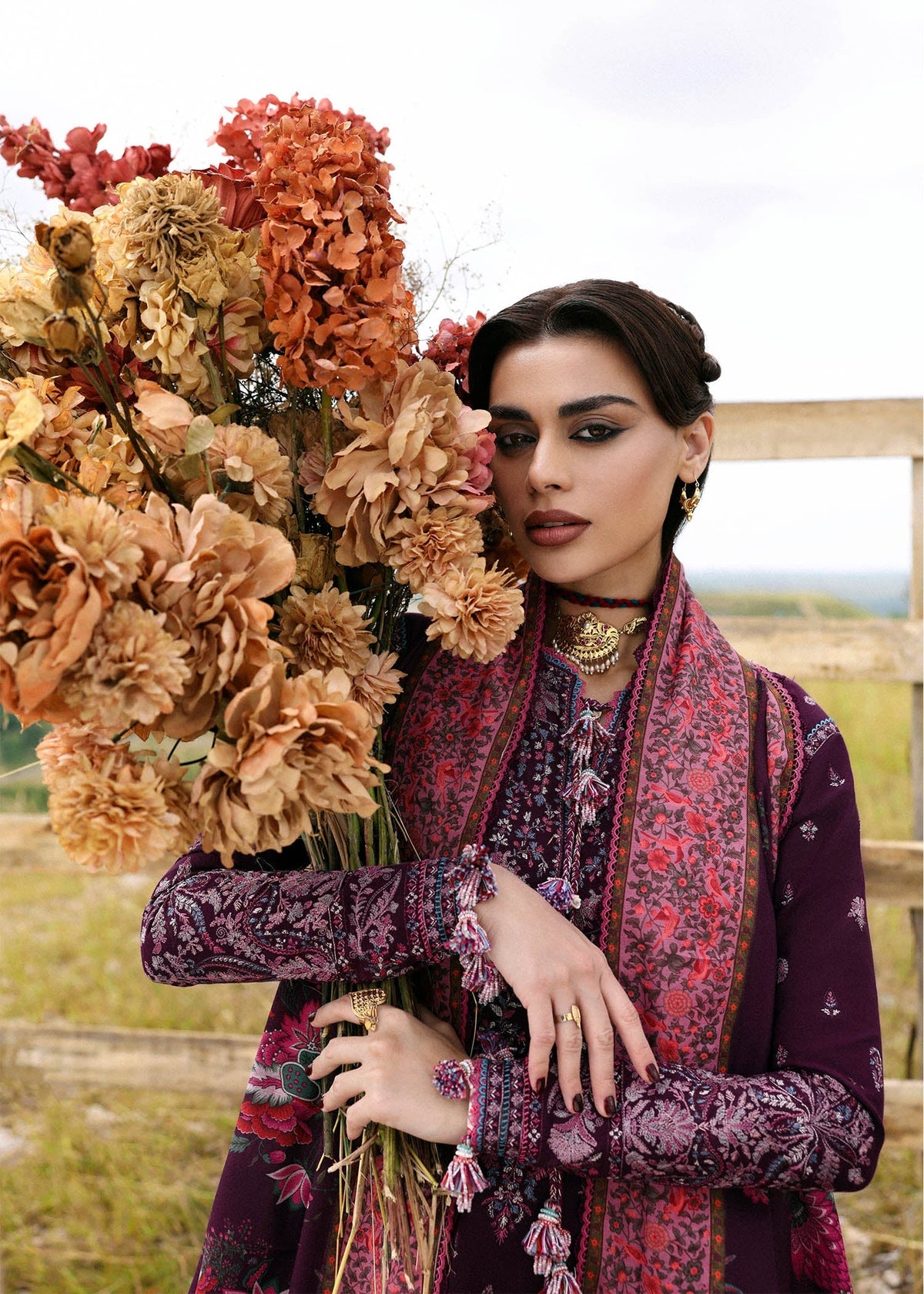 Hussain Rehar | Khaddar 25 | Jamni - Casual Dress - available at Maria Faisal in UK and USA.