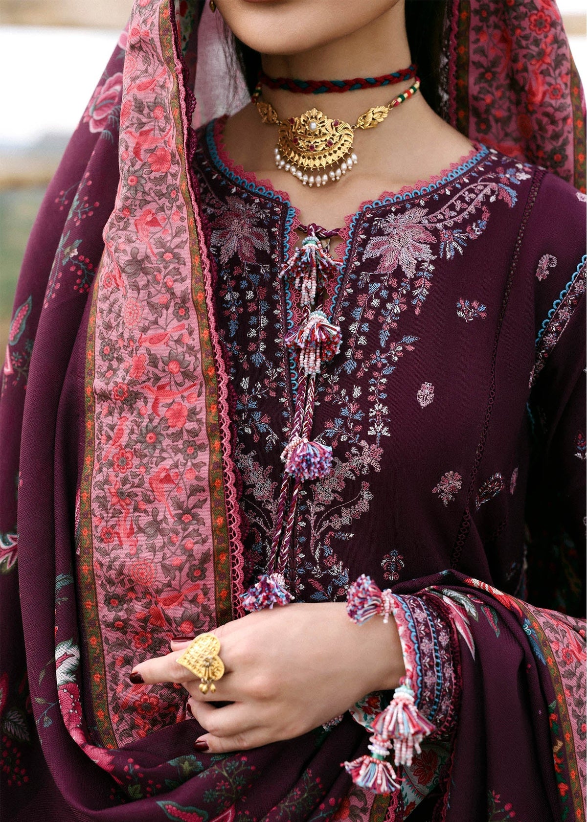 Hussain Rehar | Khaddar 25 | Jamni - Casual Dress - available at Maria Faisal in UK and USA.