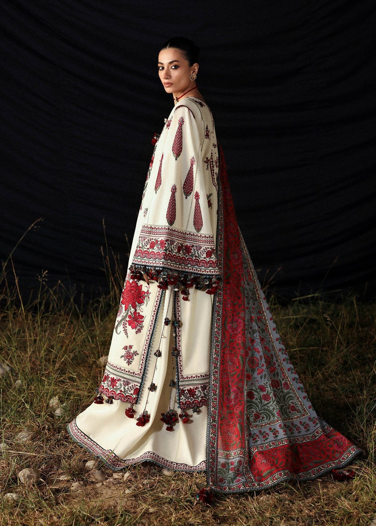 Hussain Rehar | Khaddar 25 | Gulban - Casual Dress - available at Maria Faisal in UK and USA.