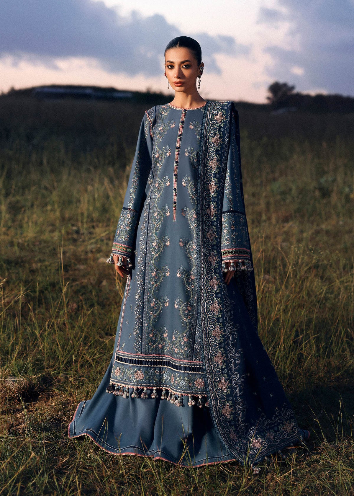 Hussain Rehar | Khaddar 25 | Saya - Casual Dress - available at Maria Faisal in UK and USA.