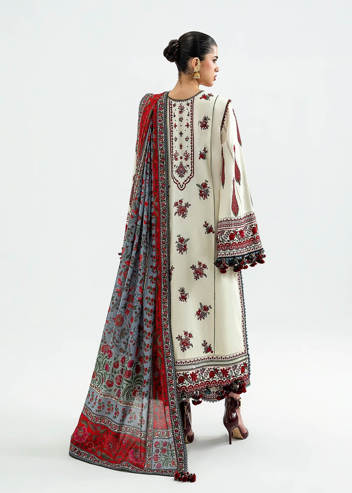 Hussain Rehar | Khaddar 25 | Gulban - Casual Dress - available at Maria Faisal in UK and USA.