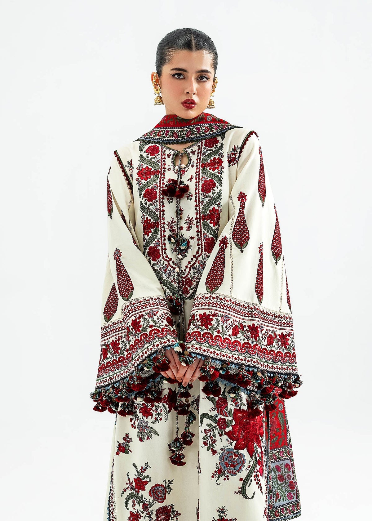 Hussain Rehar | Khaddar 25 | Gulban - Casual Dress - available at Maria Faisal in UK and USA.