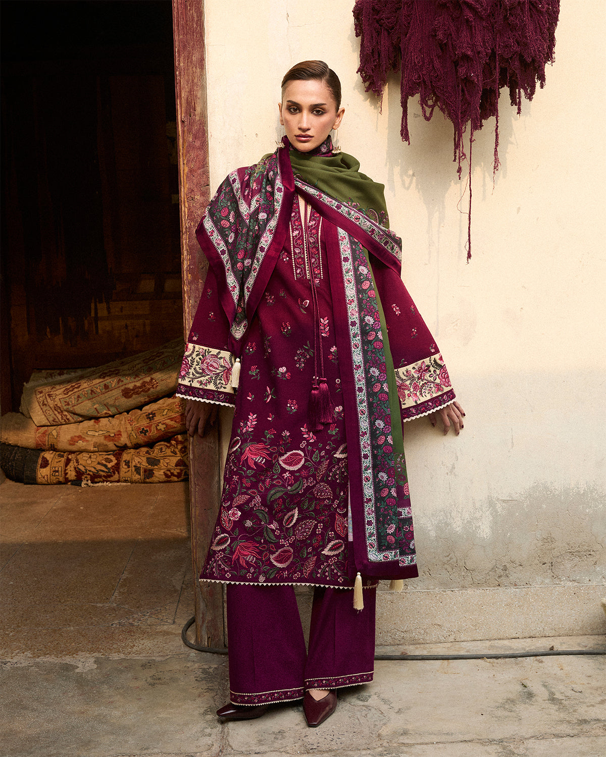 Jugnu | Karandi 25 | Tiran - Luxury Dress - available at Maria Faisal in UK and USA.
