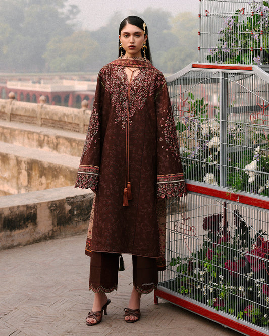 Jugnu | Khaddar 25 | Sena - Casual Dress - available at Maria Faisal in UK and USA.