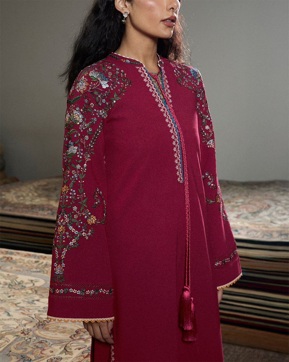 Jugnu | Karandi 25 | Hasti - Luxury Dress - available at Maria Faisal in UK and USA.