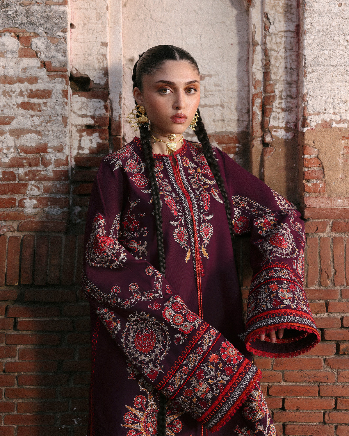 Jugnu | Khaddar 25 | Laleh - Casual Dress - available at Maria Faisal in UK and USA.