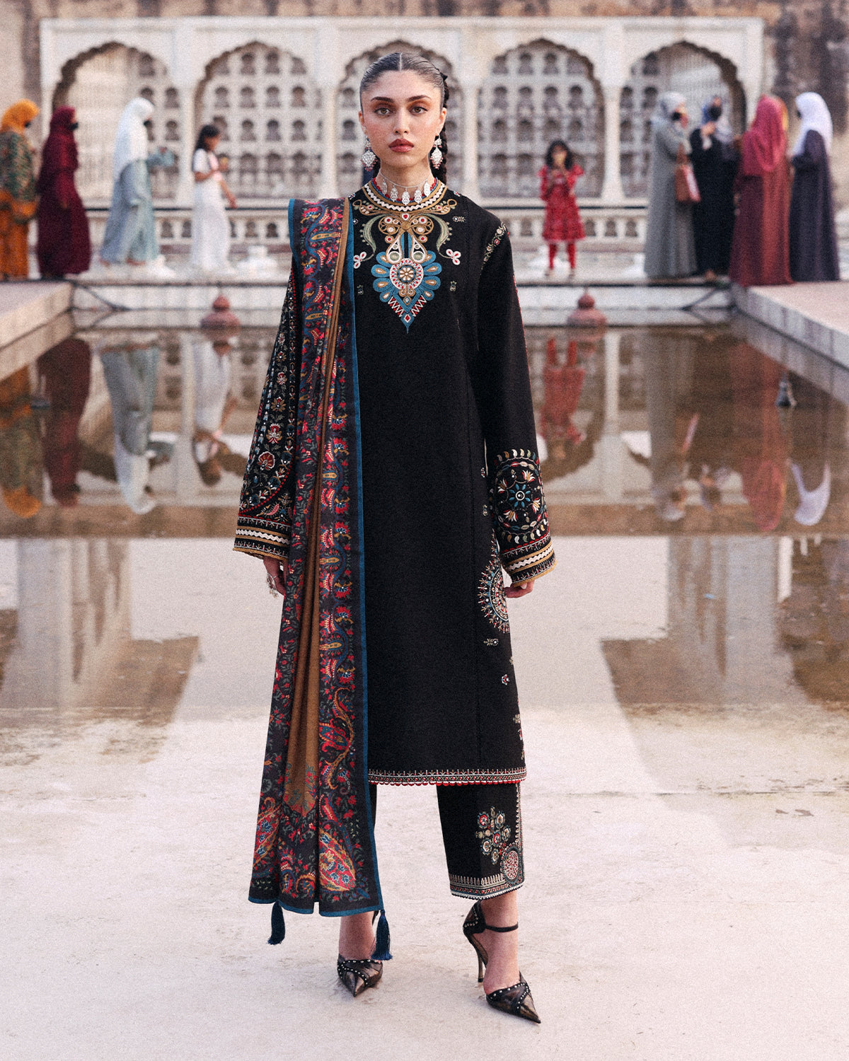 Jugnu | Khaddar 25 | Bejul - Casual Dress - available at Maria Faisal in UK and USA.