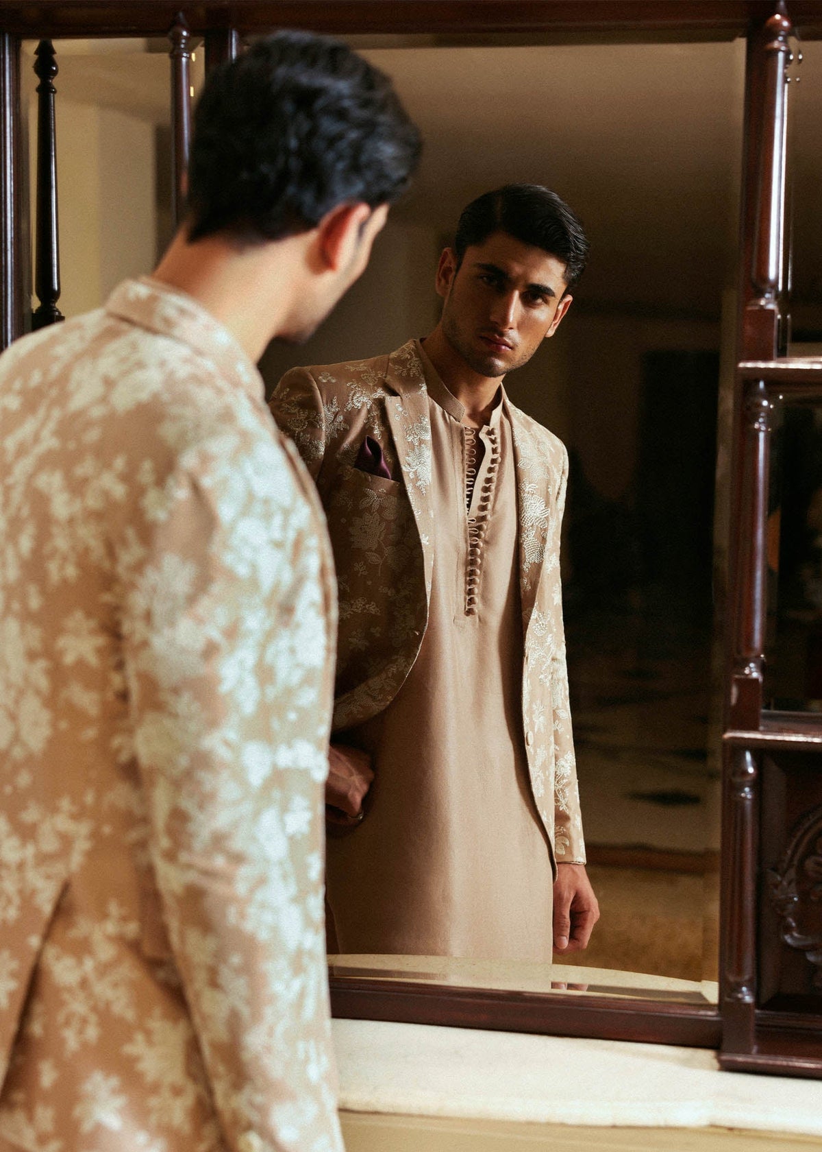 Hussain Rehar I The Scent Luxury Pret 25 I Sole - MensWear - Maria Faisal