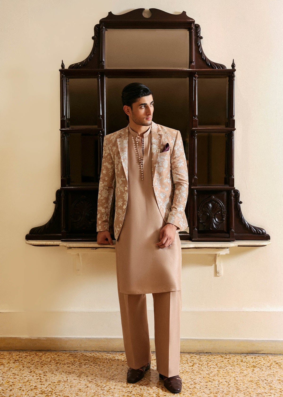 Hussain Rehar I The Scent Luxury Pret 25 I Sole - MensWear - Maria Faisal