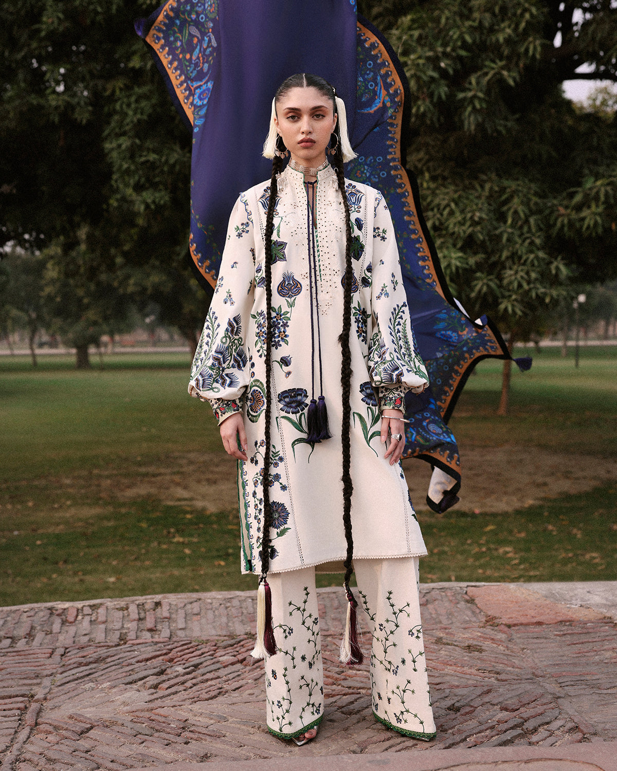 Jugnu | Khaddar 25 | Nahro - Casual Dress - available at Maria Faisal in UK and USA.