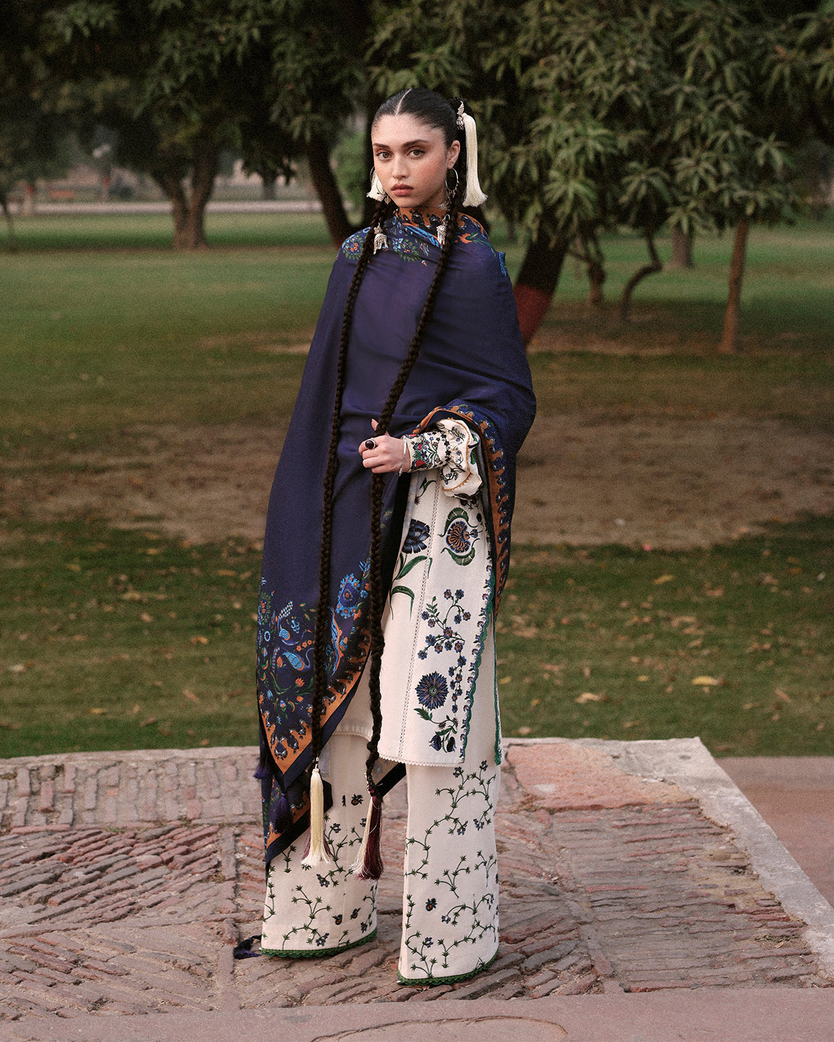 Jugnu | Khaddar 25 | Nahro - Casual Dress - available at Maria Faisal in UK and USA.