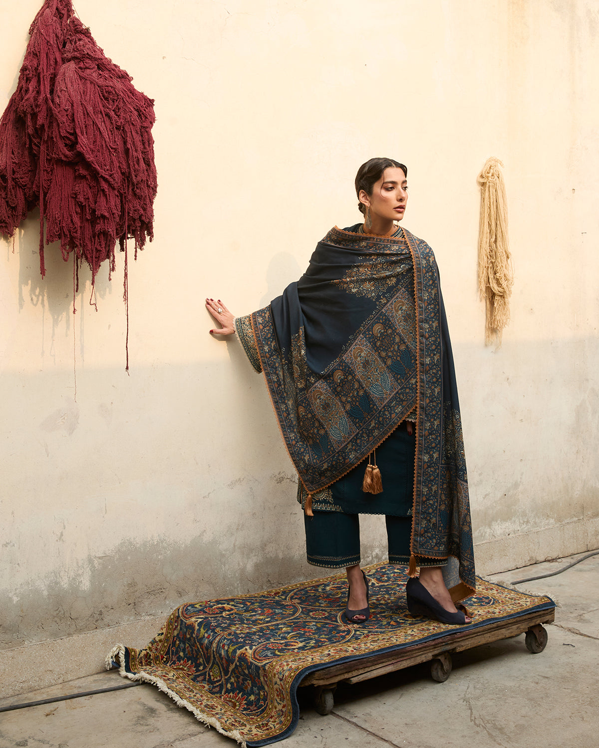 Jugnu | Karandi 25 | Niva - Luxury Dress - available at Maria Faisal in UK and USA.
