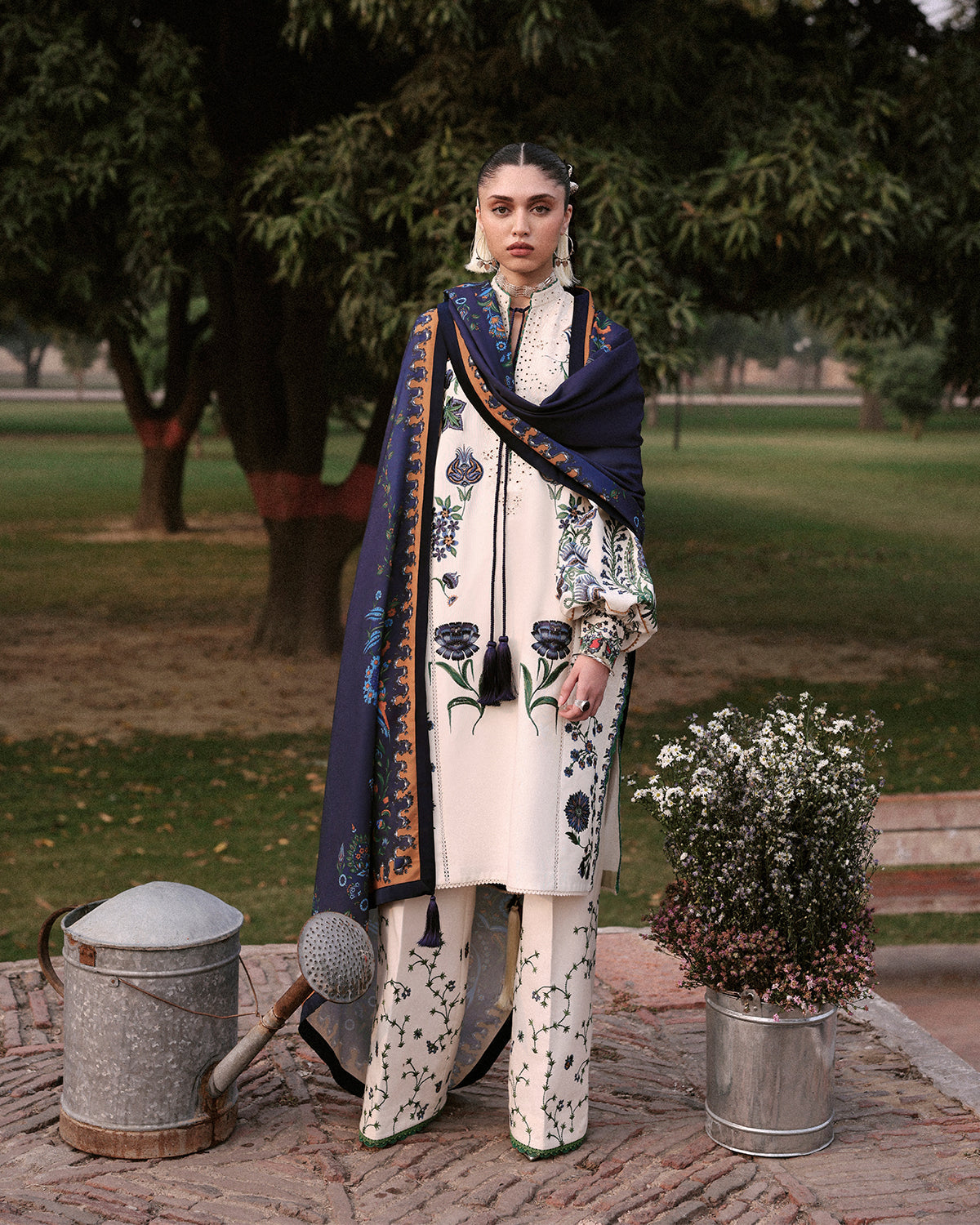 Jugnu | Khaddar 25 | Nahro - Casual Dress - available at Maria Faisal in UK and USA.