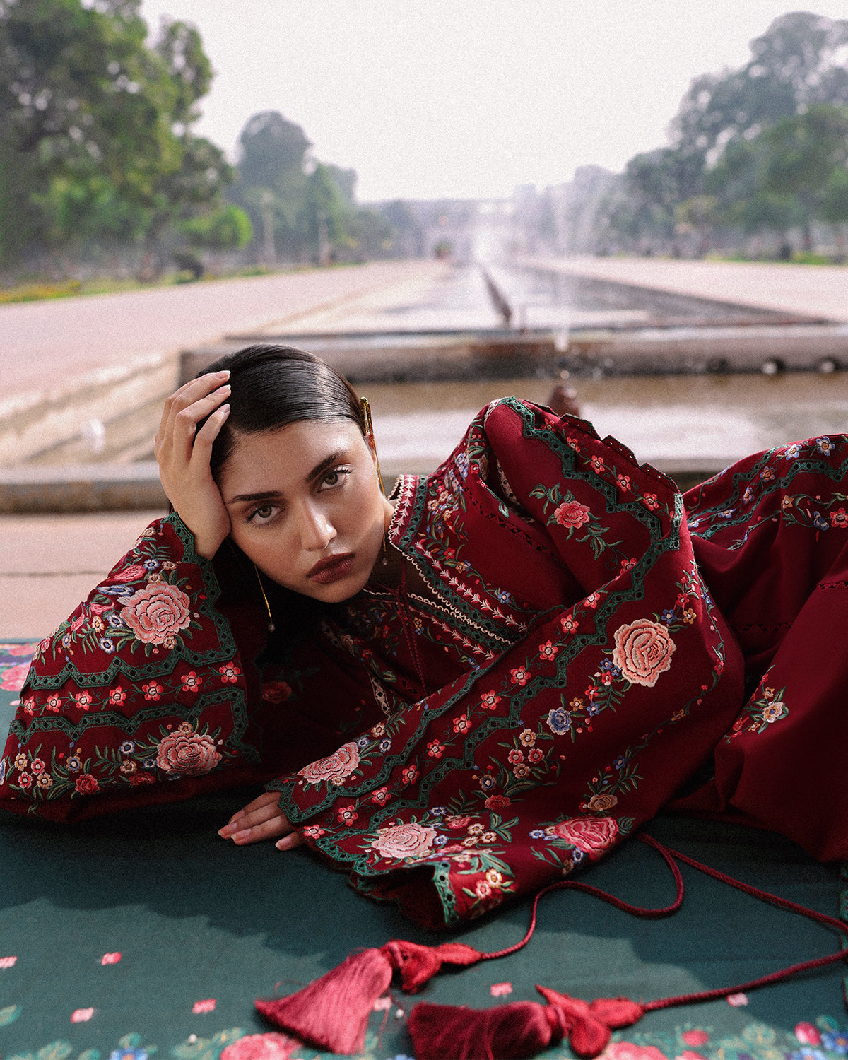 Jugnu | Khaddar 25 | Gulshan - Casual Dress - available at Maria Faisal in UK and USA.
