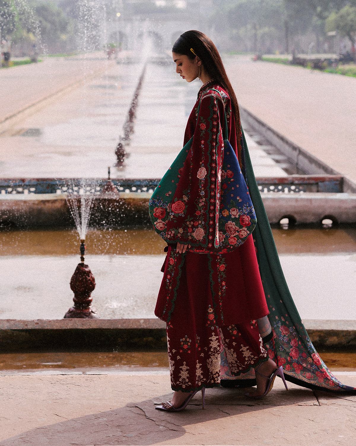 Jugnu | Khaddar 25 | Gulshan - Casual Dress - available at Maria Faisal in UK and USA.