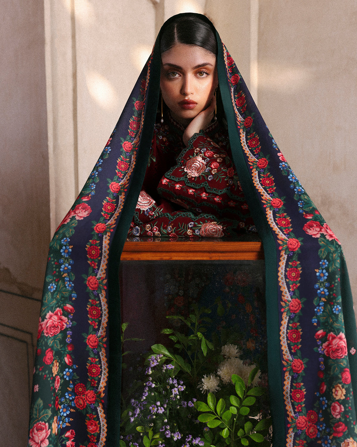 Jugnu | Khaddar 25 | Gulshan - Casual Dress - available at Maria Faisal in UK and USA.