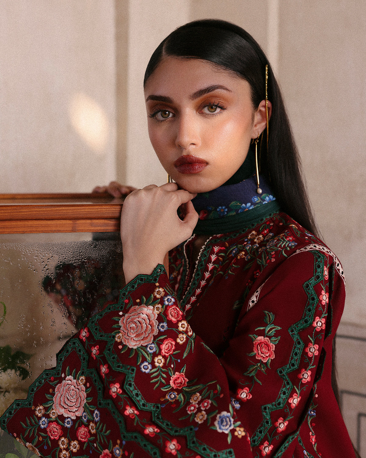 Jugnu | Khaddar 25 | Gulshan - Casual Dress - available at Maria Faisal in UK and USA.