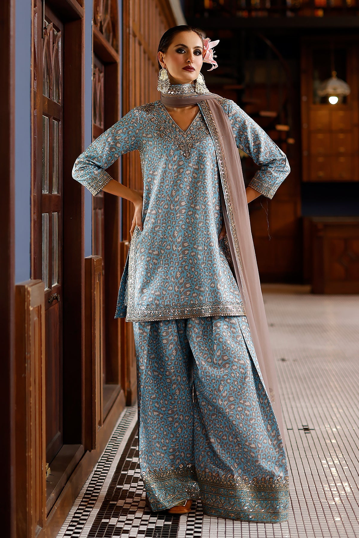Charizma | Festive Pret  | CMA-6-155 - Dress - available at Maria Faisal in UK and USA.