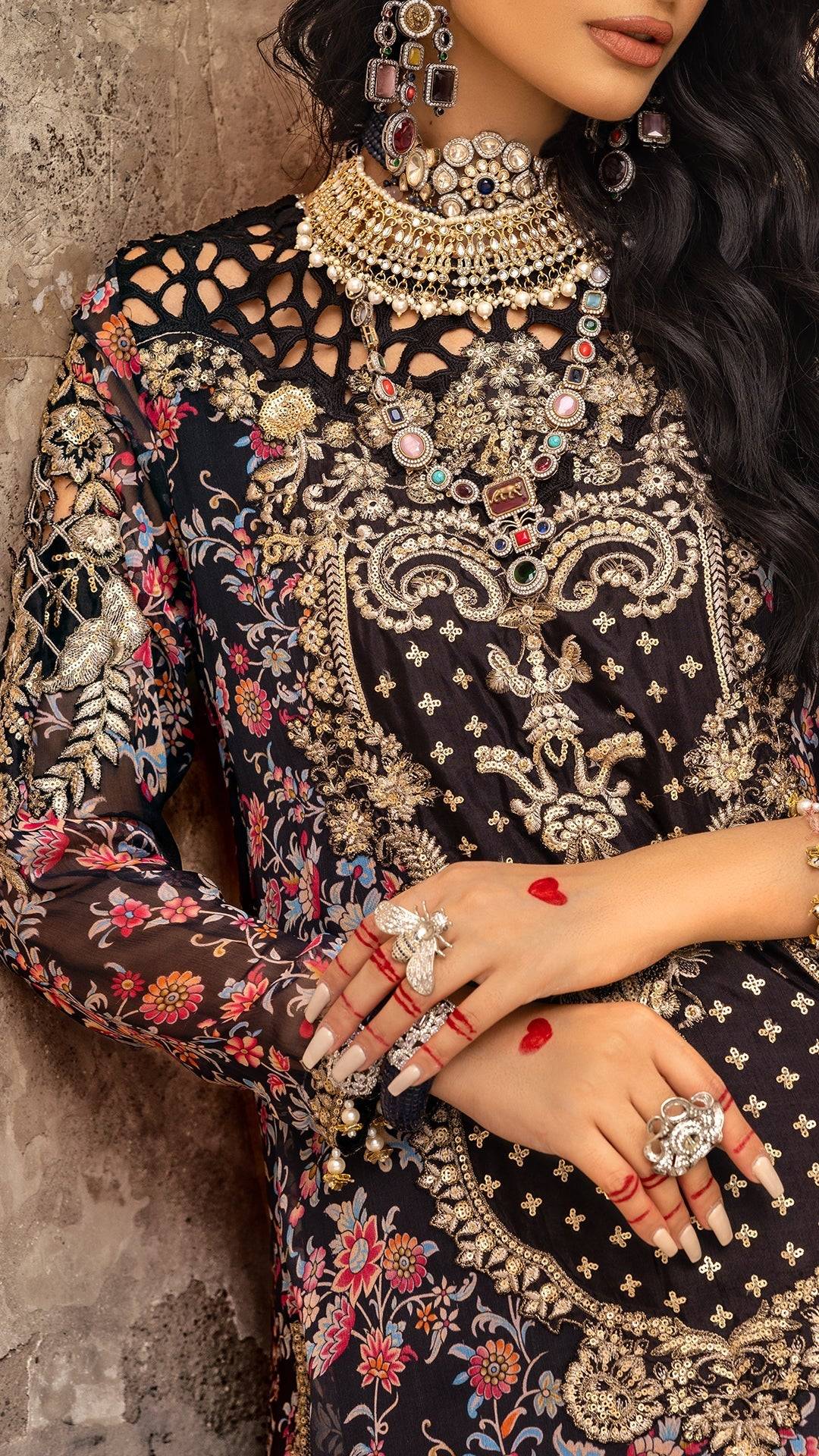 Charizma | Vasl Chiffon Collection | VSL25-09 by Maria Faisal - Registered Vendor of : Charizma - type : Ladies Clothes - 100% original wedding dresses