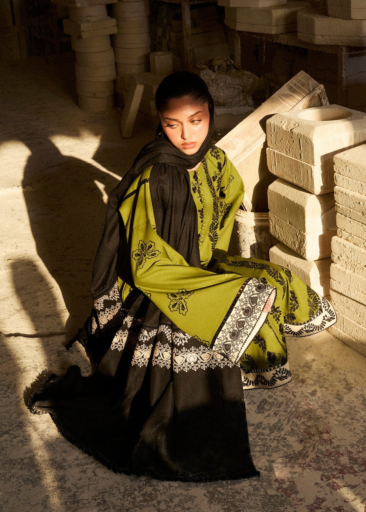 Hussain Rehar | Khaddar Pret 25 |GULMARG - Luxury Dress - available at Maria Faisal in UK and USA.