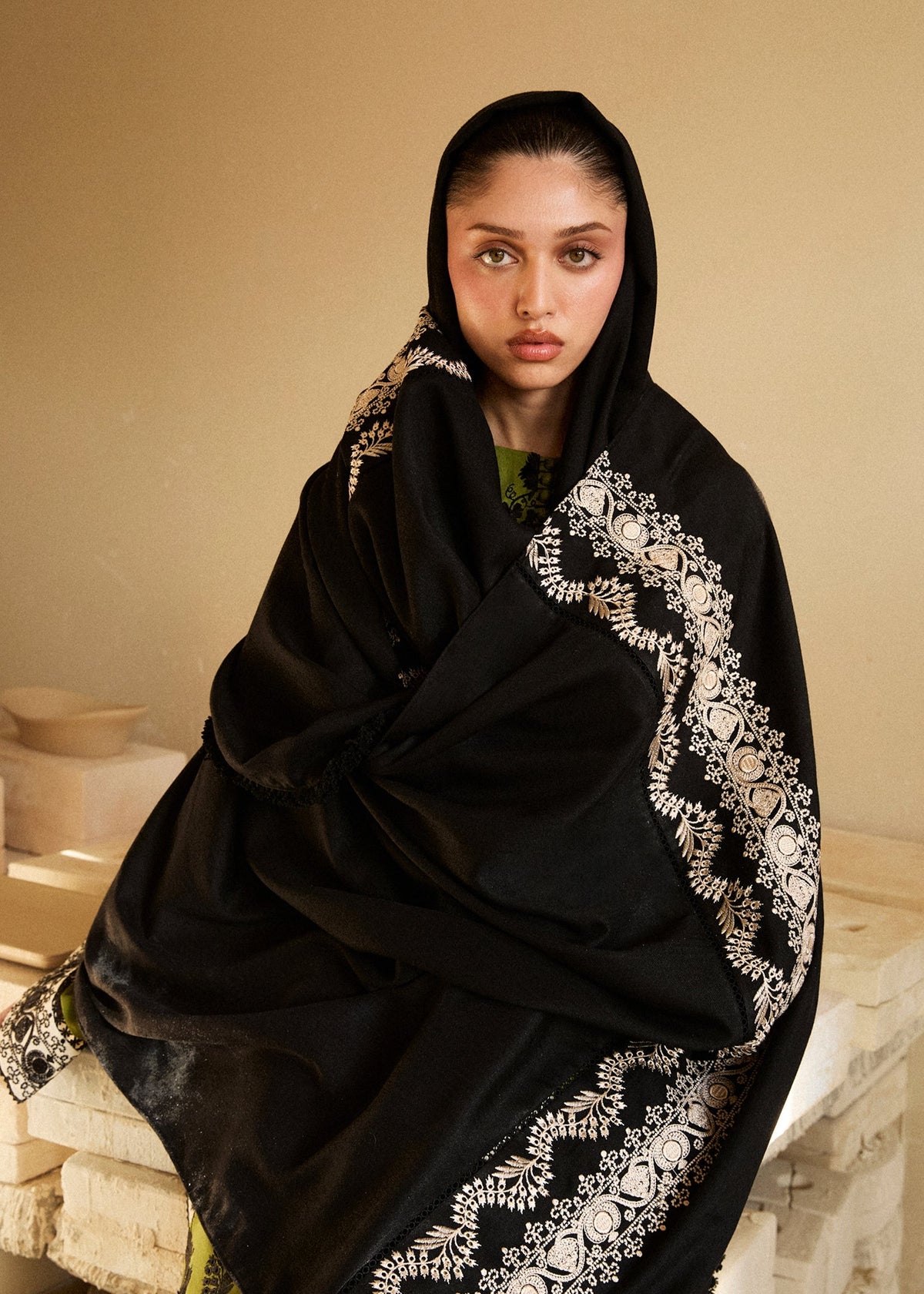 Hussain Rehar | Khaddar Pret 25 |GULMARG - Luxury Dress - available at Maria Faisal in UK and USA.