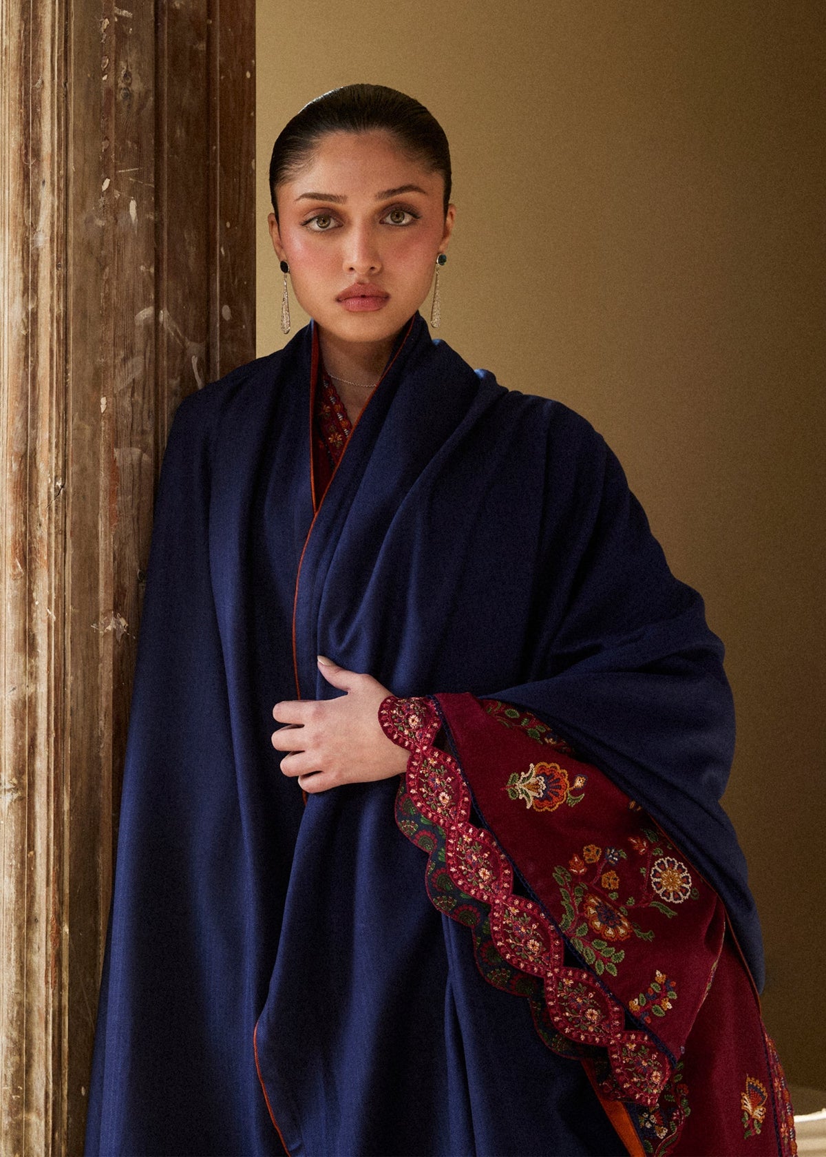 Hussain Rehar | Khaddar Pret 25 | GULNAR - Luxury Dress - available at Maria Faisal in UK and USA.