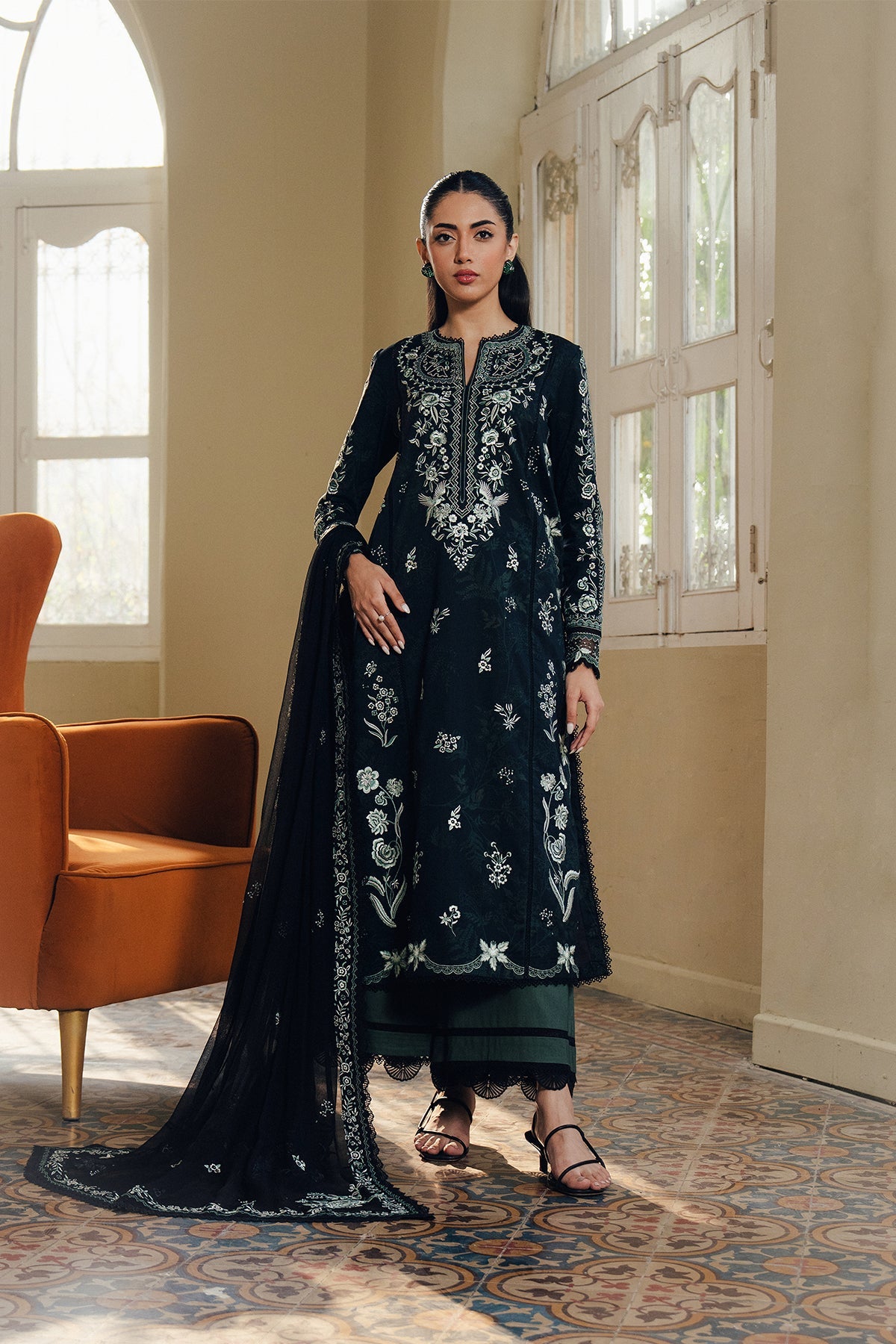 Afrozeh | Day Break 26 | Cloudveil - Luxury Dress - available at Maria Faisal in UK and USA.