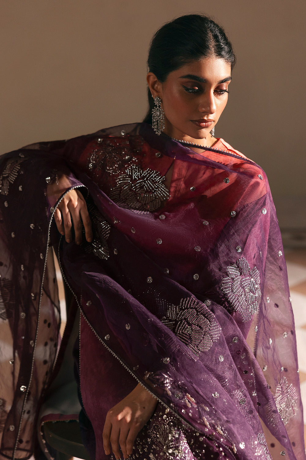 Afrozeh | Silk Muse 26 | Brumal - Luxury Dress - available at Maria Faisal in UK and USA.