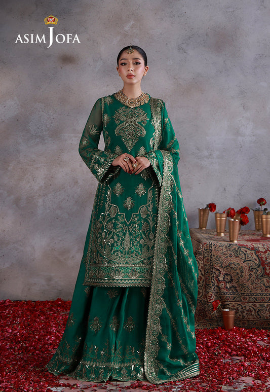 Asim Jofa | Wedding Festive Collection | AJULN-16 - Wedding Dress - available at Maria Faisal in UK and USA.