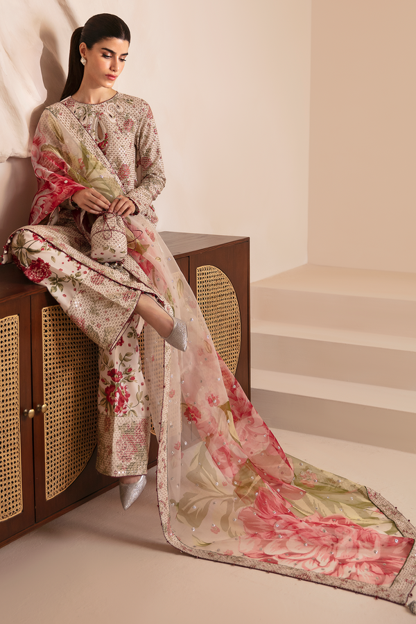 Jazmin | Formals Collection | Raw Silk UR-7034 - Ladies Clothes - Maria Faisal