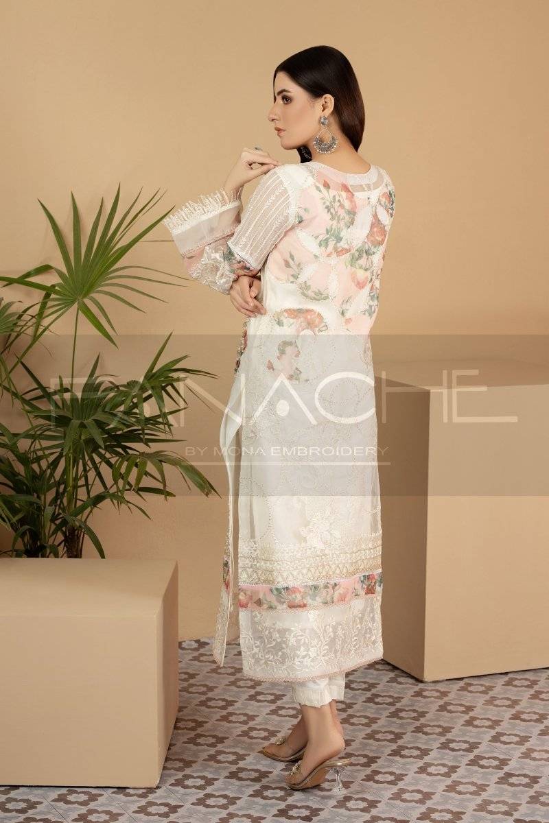 Panache | Pret | White Florence by Maria Faisal - Registered Vendor of : Panache By Mona - type : Ladies Clothes - 100% original wedding dresses