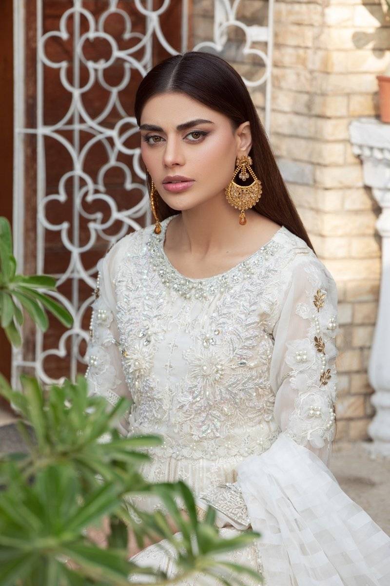 Panache | Pret | White Sparkle by Maria Faisal - Registered Vendor of : Panache By Mona - type : Ladies Clothes - 100% original wedding dresses