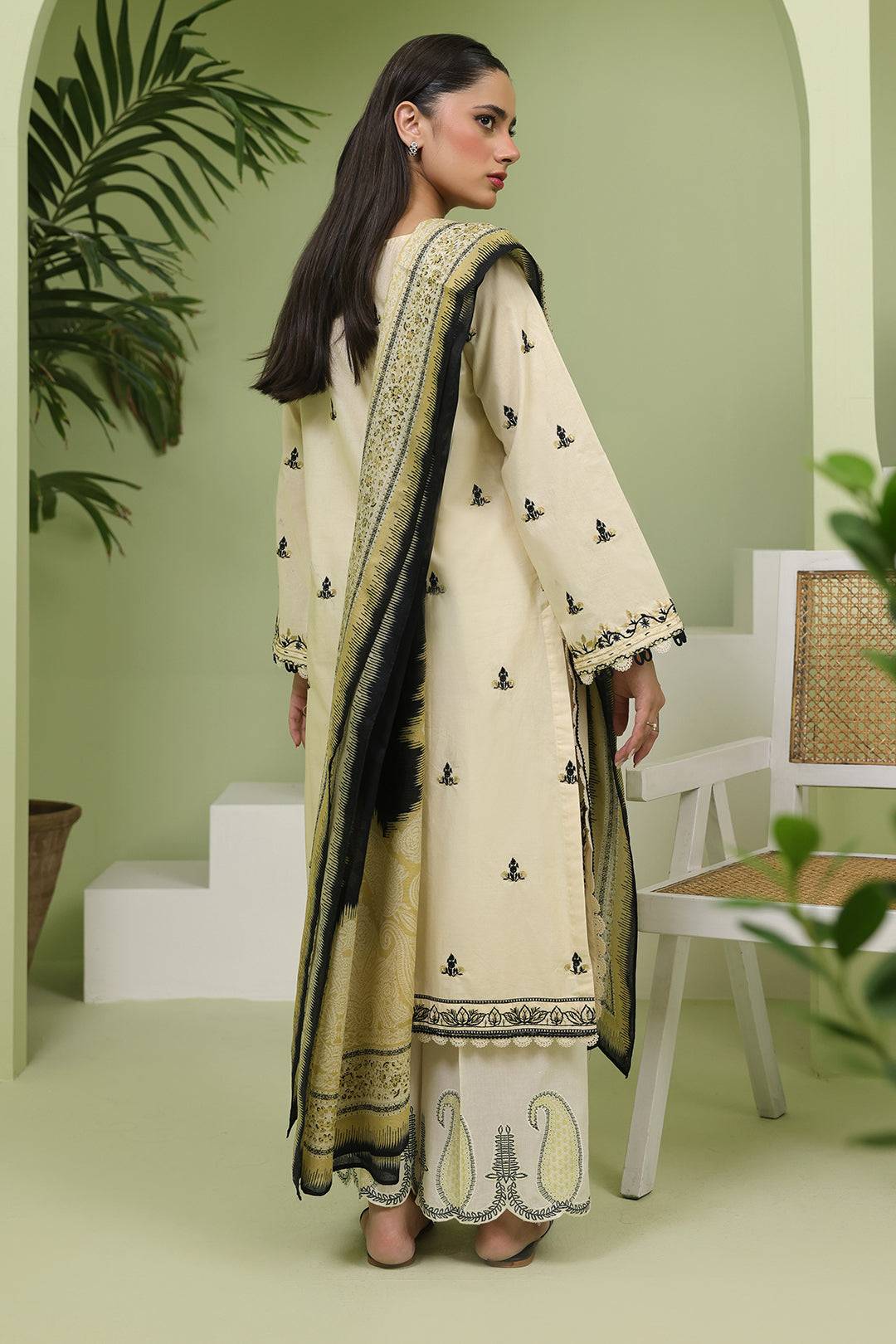 Zellbury | Unstitched 3 Piece Lawn | Embroidered Shirt Shalwar Dupatta - 1369 by Maria Faisal - Registered Vendor of : Zellbury Women - type : Essential Unstitched - 100% original wedding dresses