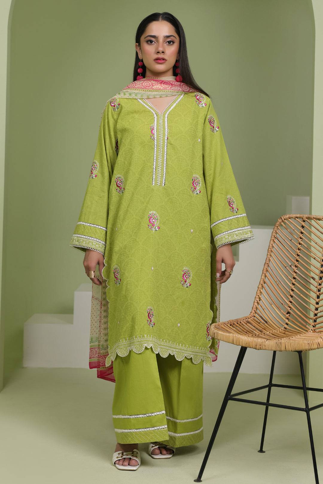 Zellbury | Unstitched 3 Piece Lawn | Embroidered Shirt Shalwar Dupatta - 1462 by Maria Faisal - Registered Vendor of : Zellbury Women - type : Essential Unstitched - 100% original wedding dresses