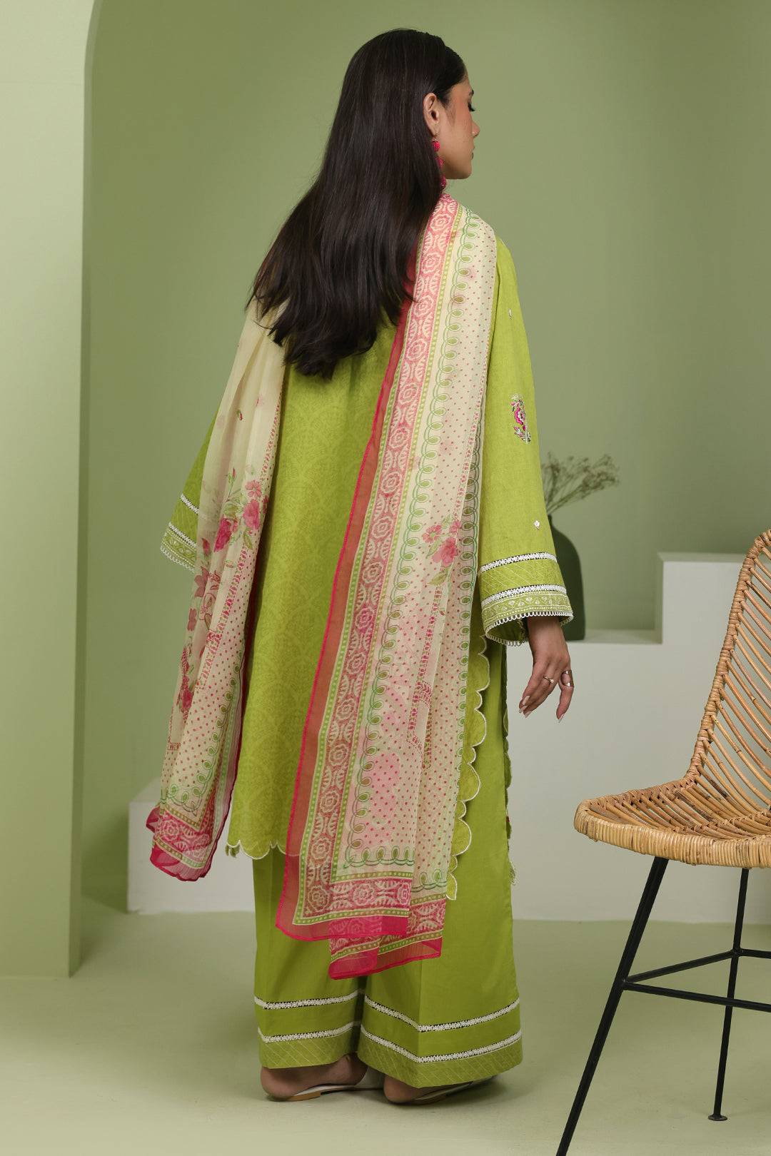 Zellbury | Unstitched 3 Piece Lawn | Embroidered Shirt Shalwar Dupatta - 1462 by Maria Faisal - Registered Vendor of : Zellbury Women - type : Essential Unstitched - 100% original wedding dresses