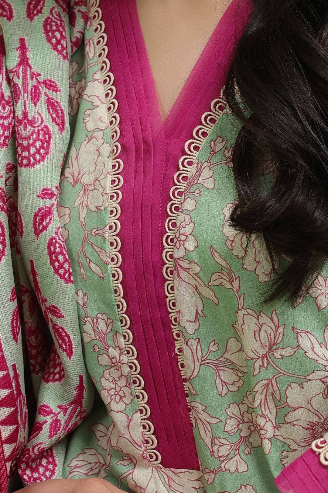Zellbury | Unstitched 3 Piece Lawn | Shirt Shalwar Dupatta - 1502 by Maria Faisal - Registered Vendor of : Zellbury Women - type : Essential Unstitched - 100% original wedding dresses