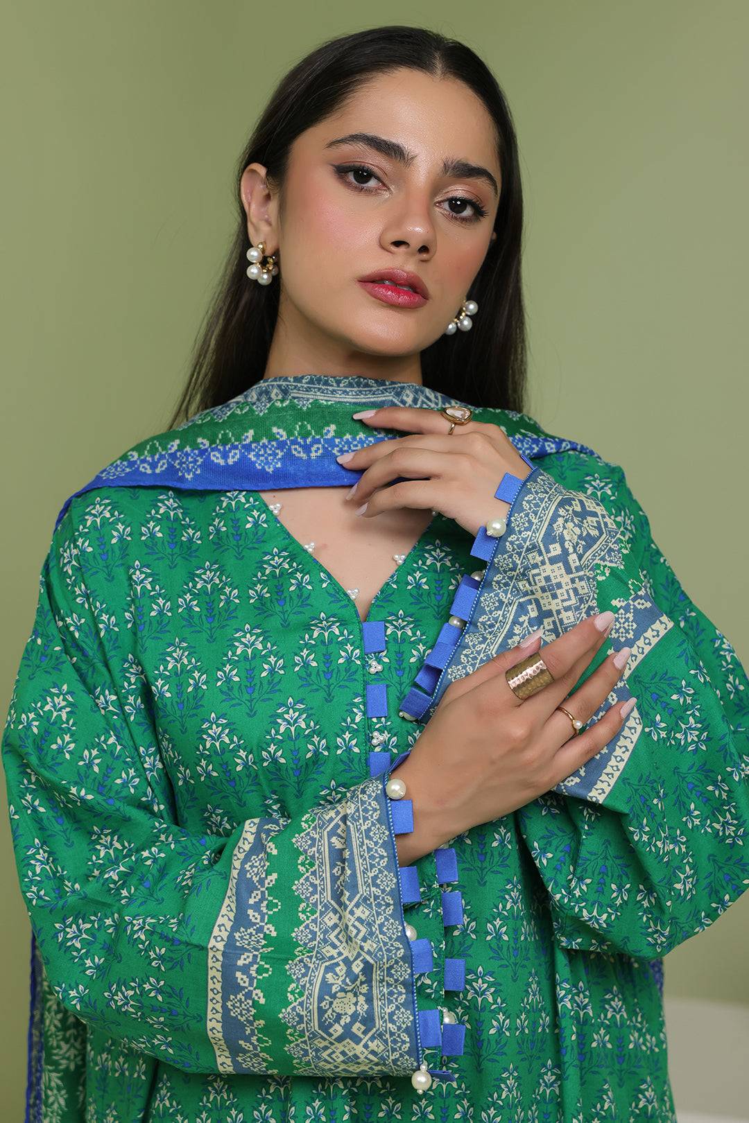 Zellbury | Unstitched 3 Piece Lawn | Shirt Shalwar Dupatta - 1697 by Maria Faisal - Registered Vendor of : Zellbury Women - type : Essential Unstitched - 100% original wedding dresses