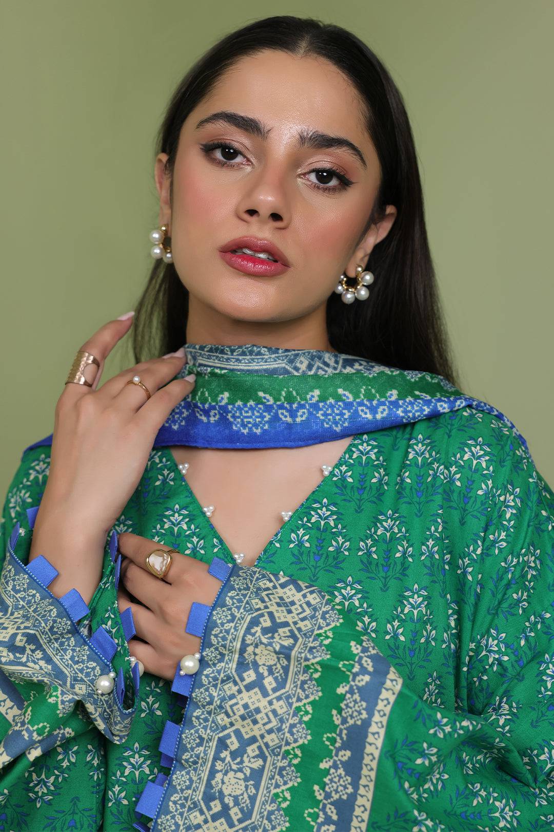Zellbury | Unstitched 3 Piece Lawn | Shirt Shalwar Dupatta - 1697 by Maria Faisal - Registered Vendor of : Zellbury Women - type : Essential Unstitched - 100% original wedding dresses